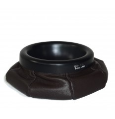 Leather ashtray - BROWN