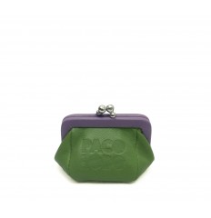 Mini-purse bicolor with kiss-clasp