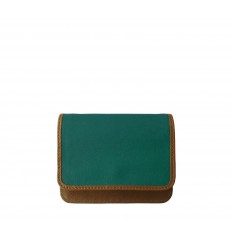 Small purse/cardholder Uffizi - TURQUOISE - WALNUT