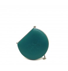 Folding Purse with kiss-clasp - TURQUOISE