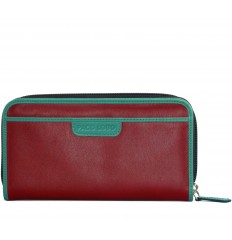 Wallet multi-sections Uffizi - RED - TURQUOISE